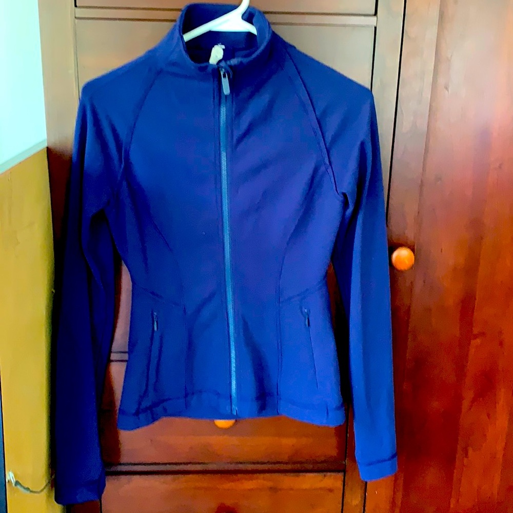 Lululemon zippered jacket, size 4, blue